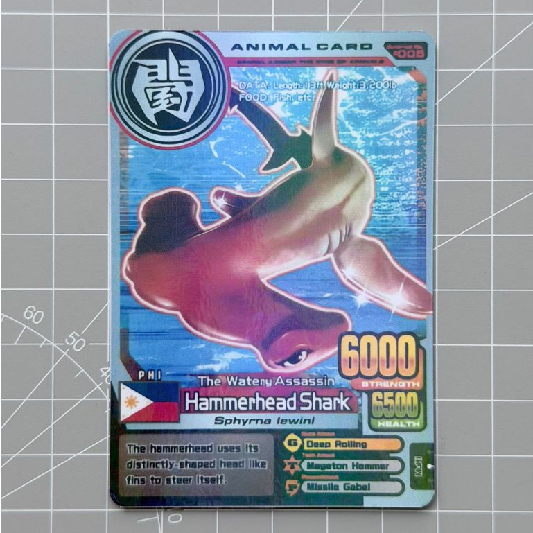 Kartu Animal Kaiser Plus + Silver Animal Card Hammerhead Shark V2 Copy