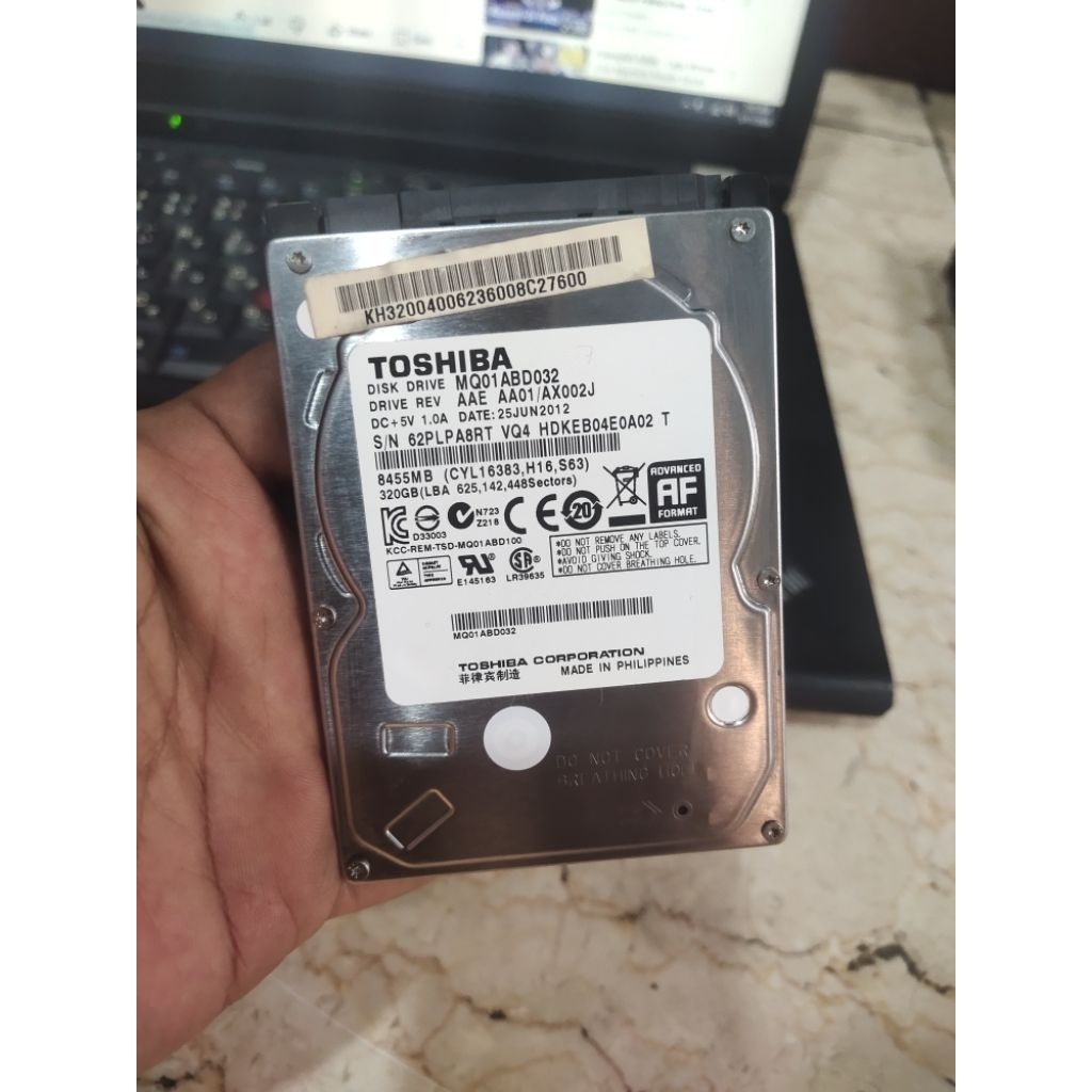 hardisk laptop toshiba 320gb