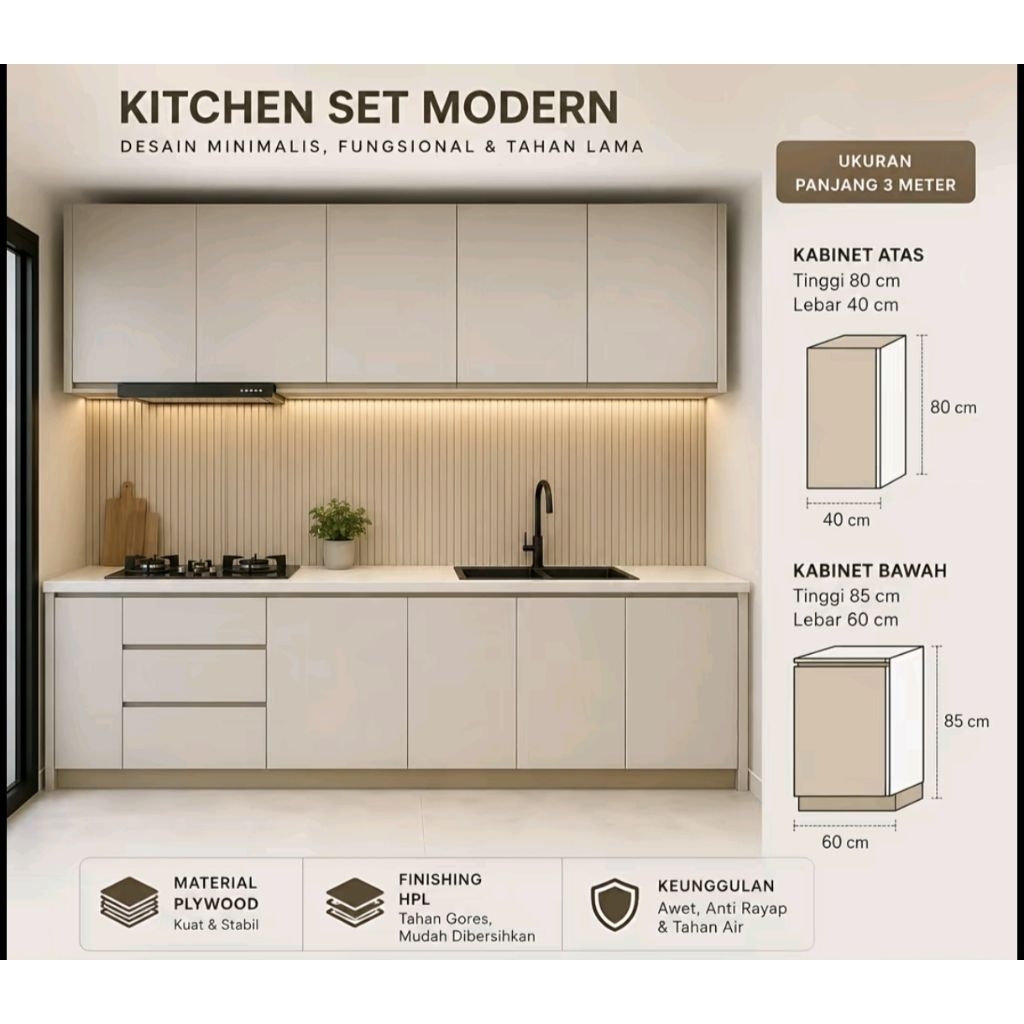 Lemari dapur minimalis. kichenshetHpl minimalis /kichenshet costum/rak dapur minimalis
