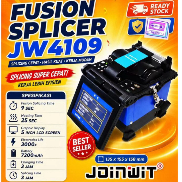 Jw4109 splicer fiber optic merk joinwit FTTH