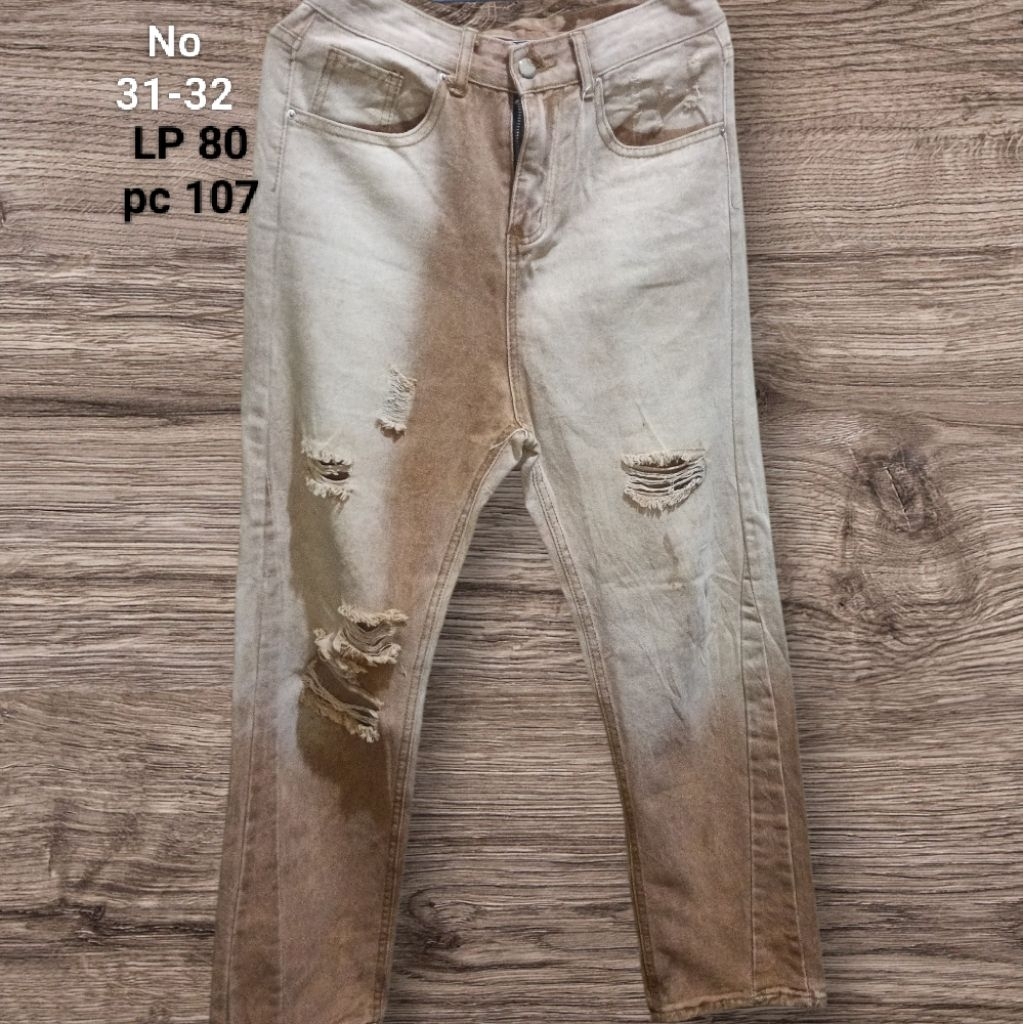 Celana jeans Ukuran Pria Warna Coklat