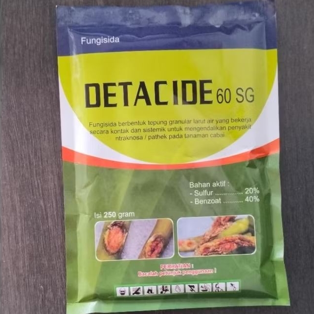 FUNGISIDA DETACIDE 60 SG 250 gram OBAT PATEK LANGSUNG KERING