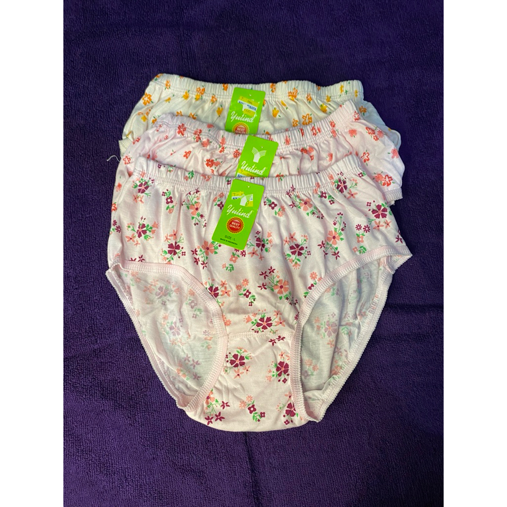 Celana Dalam Wanita Yutind sablon | CD Motif full bunga | CD yutind size M L XL XXL