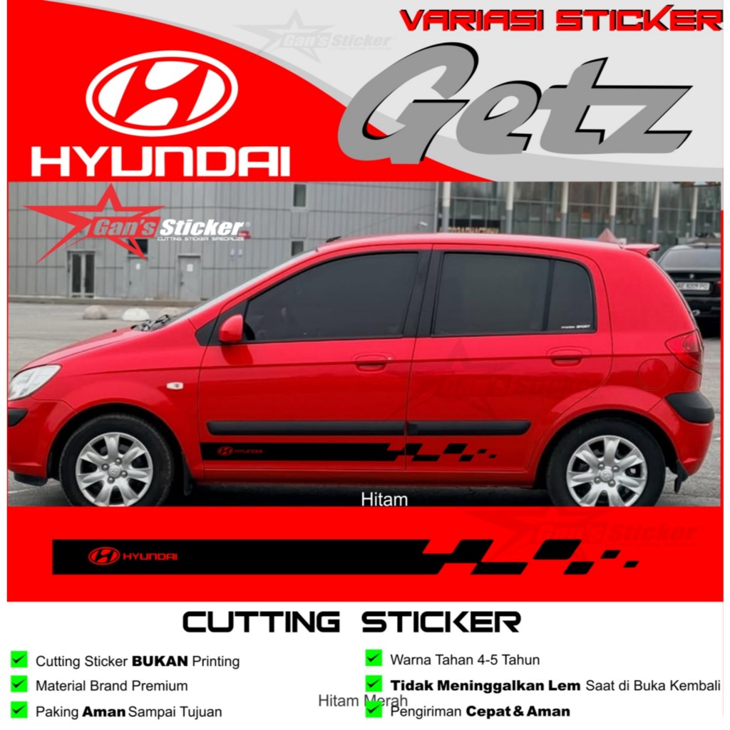 Sticker Cutting Pintu Mobil Hyundai Getz Aksesoris Eksterior Mobil Hyundai Getz