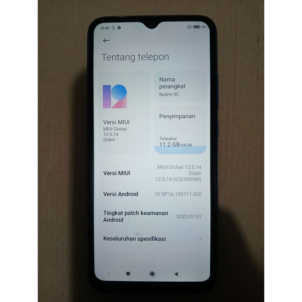 Redmi 9c 4/64 Second/Bekas