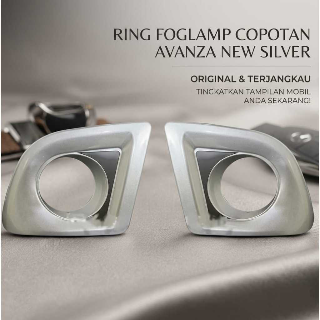 COVER RING FOGLAMP MOBIL AVANZA LAMA 2010 VVTI SILVER ONLY