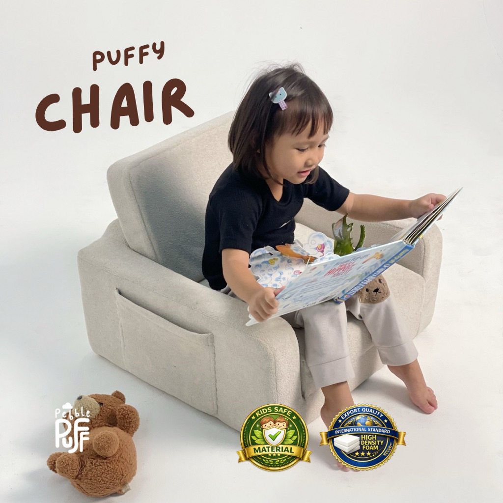 FREE ONGKIR | Puffy Chair Sofa Lipat Anak Multifungsi Jadi Kasur | Sofa Anak Busa Empuk | Sofa Lipat