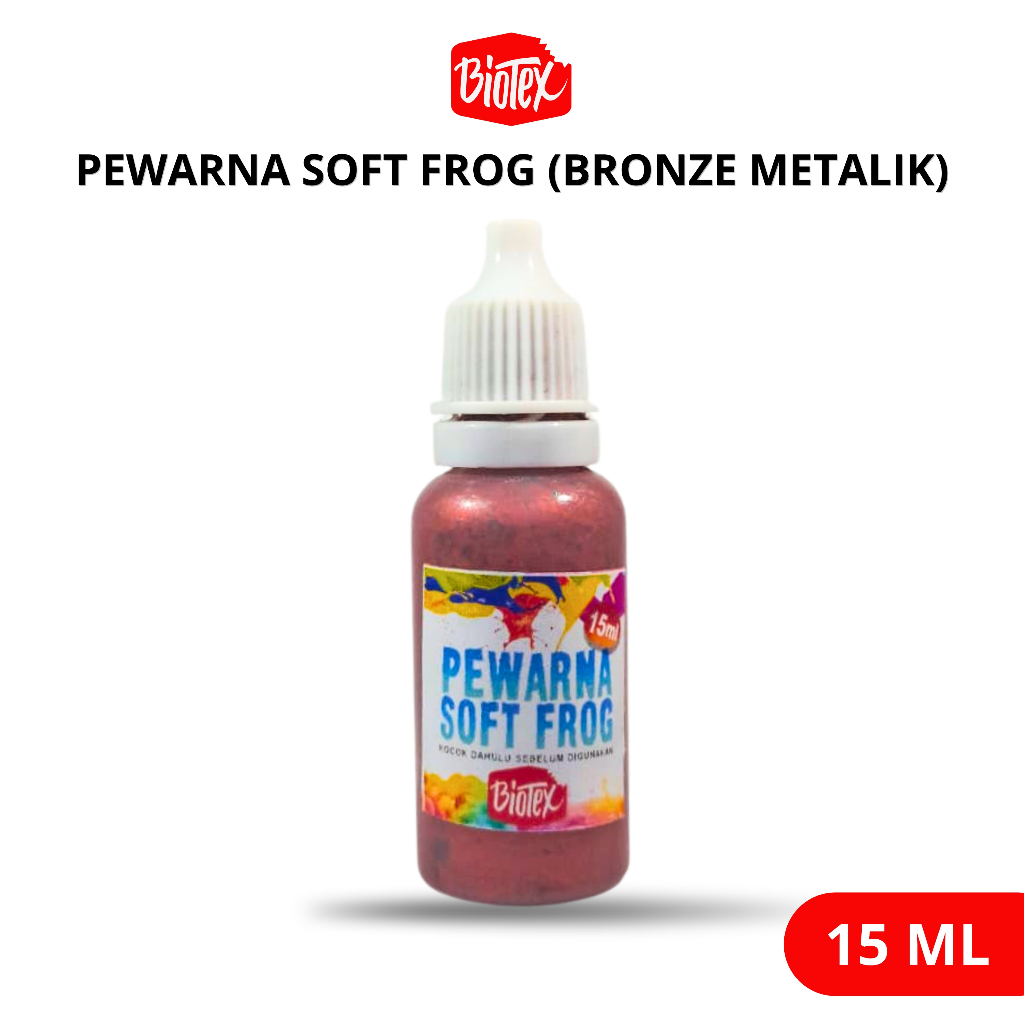 Biotex PEWARNA LATEKS 15 ML BRONZE METALIK - Latex Latek Soft Frog Sofrog