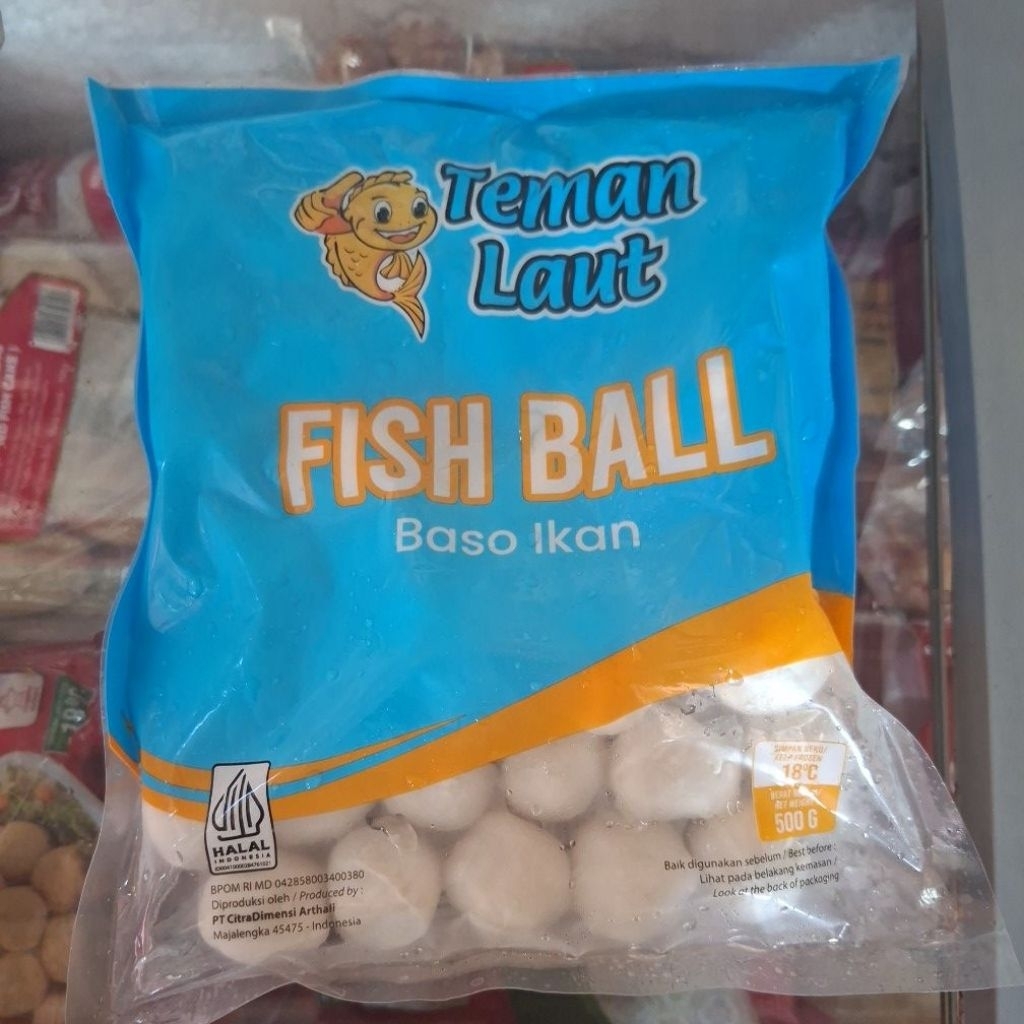 Teman laut baso ikan dan udang atau cumi atau scallop 500 gram / coin star / koin teman laut / toppi