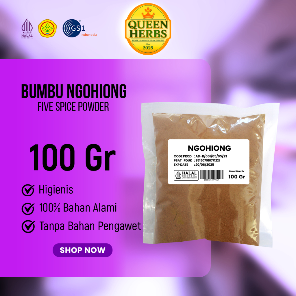 NgoHiong Bubuk/NgoHiong Seasoning (Kemasan 100 Gr -500 Gr)