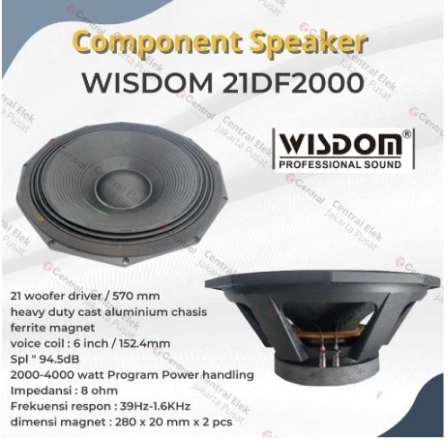 Speaker 21 Inch Wisdom 21DF2000 21 DF2000 Wisdom 21 Double Magnet