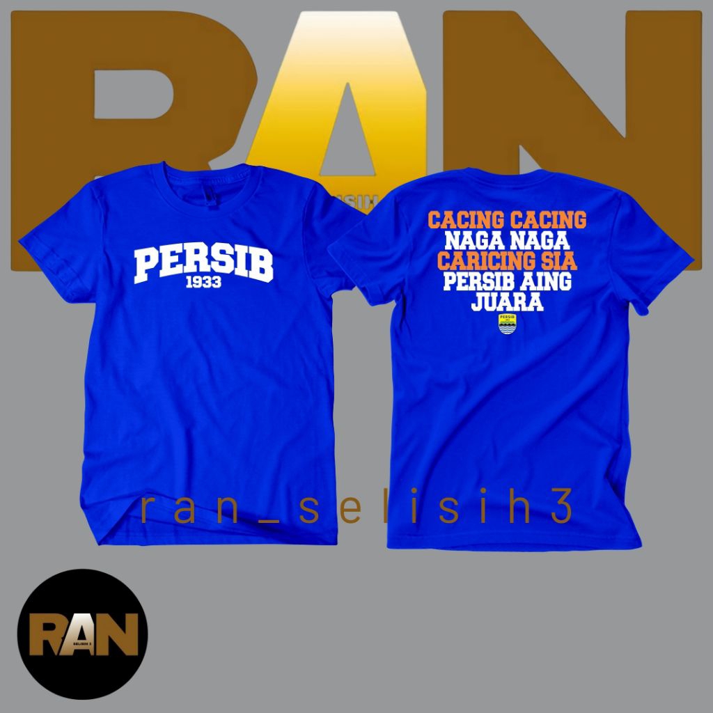 Baju T-shirt Kaos Persib Bandung Cacing Cacing Naga Naga Caricing Sia Persib Aing Juara l Kaos Persi