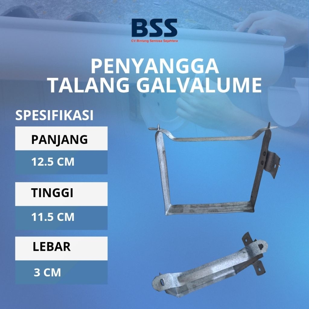 Penyangga Klem Talang Seng Kotak Galvalum Anti Karat Tahan Lama Cocok Untuk Base Bangunan dan Atap