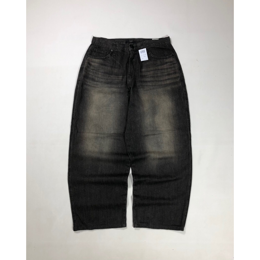 OtherFit Seoul Black Washed Baggy Denim