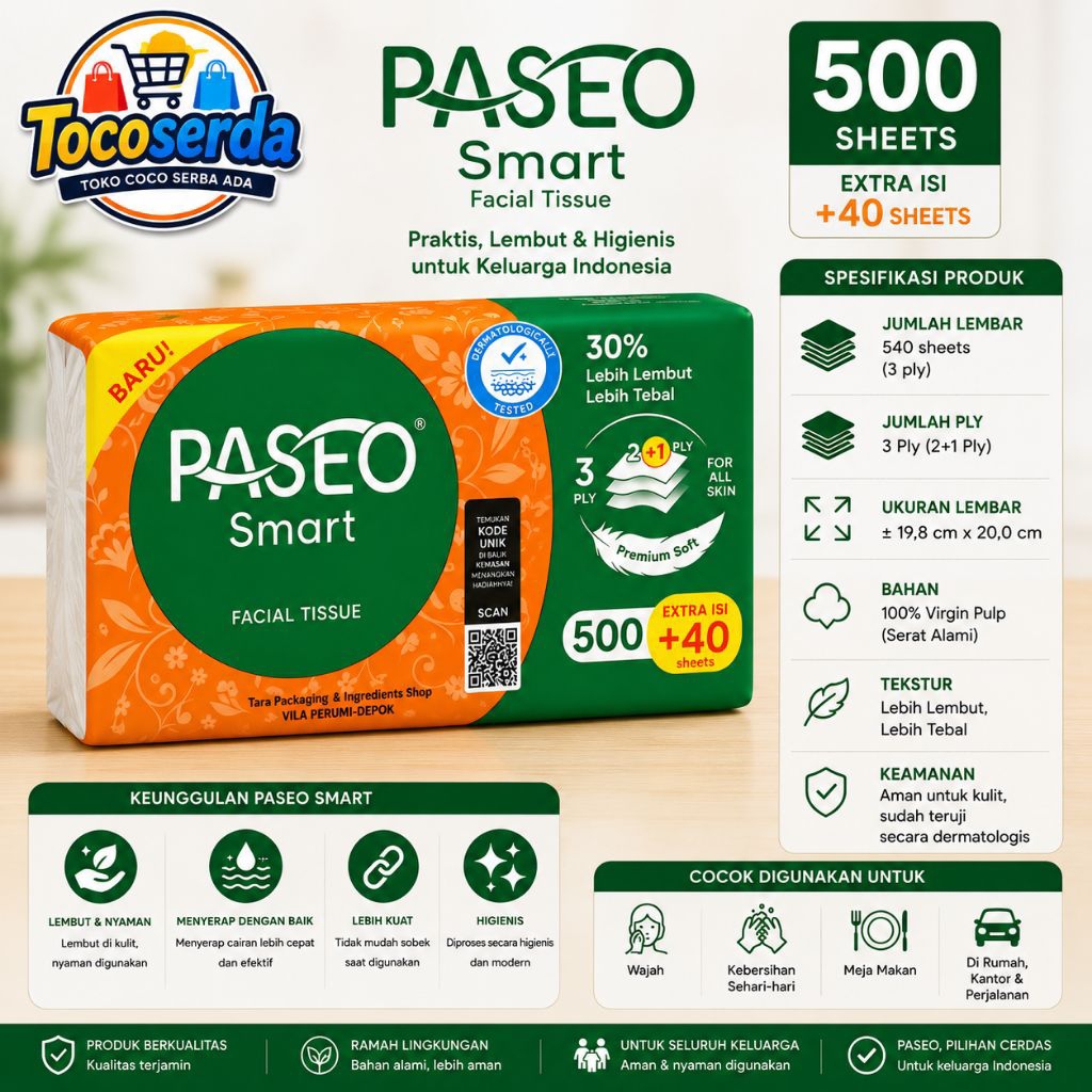 Tissue Paseo 500 sheets