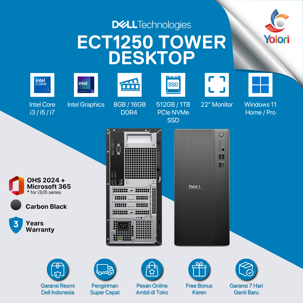 Dell Tower Desktop ECT1250 Core i5-14400 8GB RAM 512GB SSD Windows 11 Home-Office Home And Student 2
