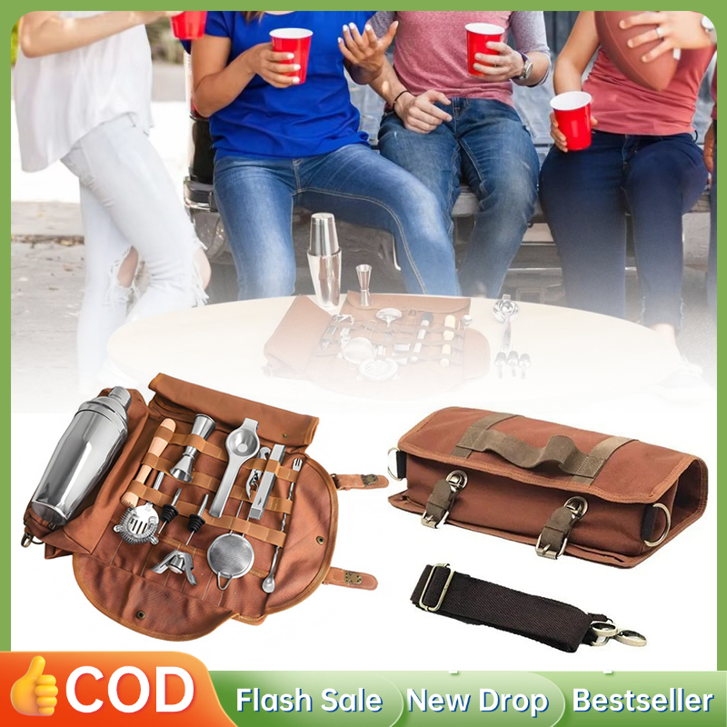 17 In 1 Paket Alat Cocktail Barware Set Alat Barista Cocktail Perlengkapan Cocktail Bartender Tools 