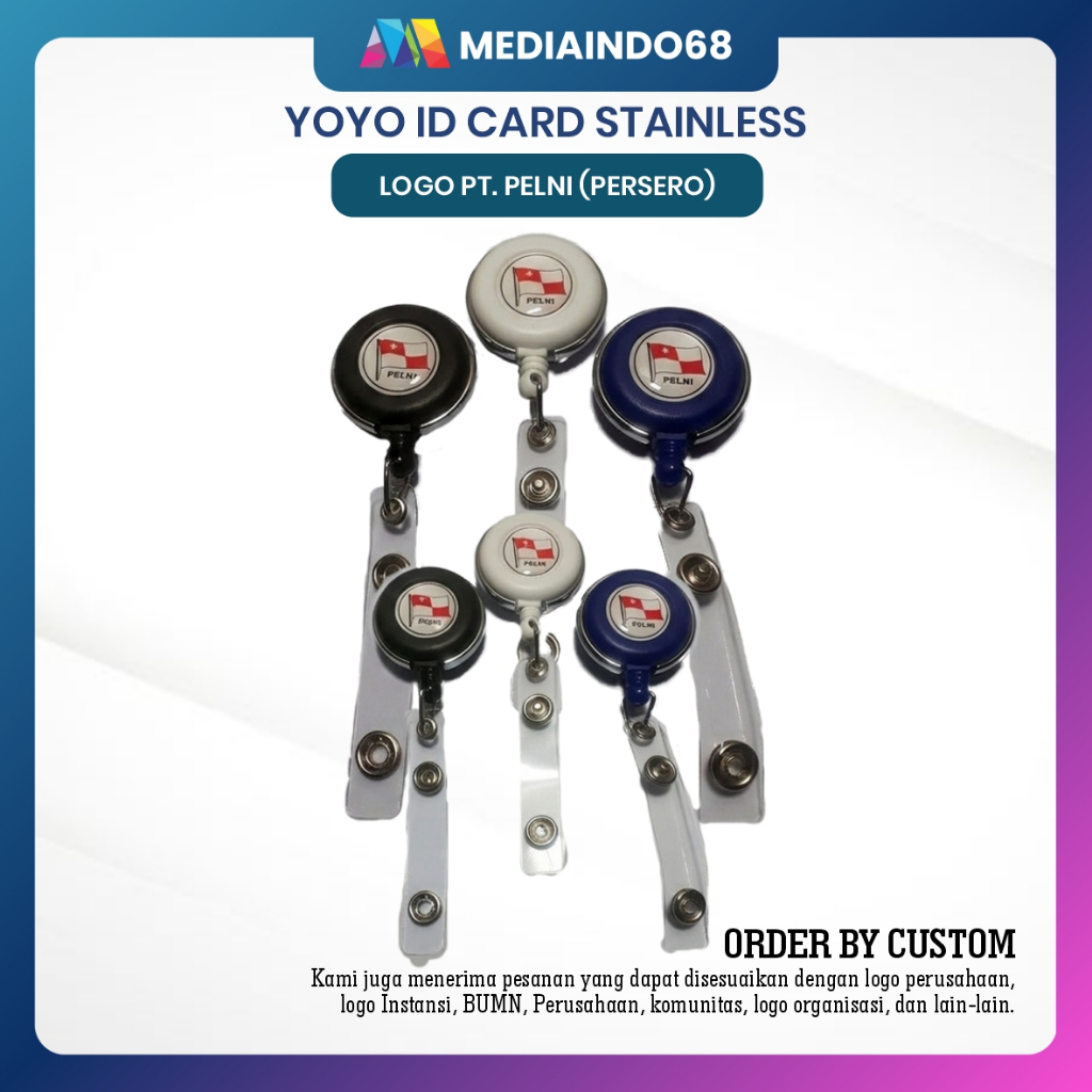 YOYO ID CARD PUTAR-NAMETAG LOGO PELNI