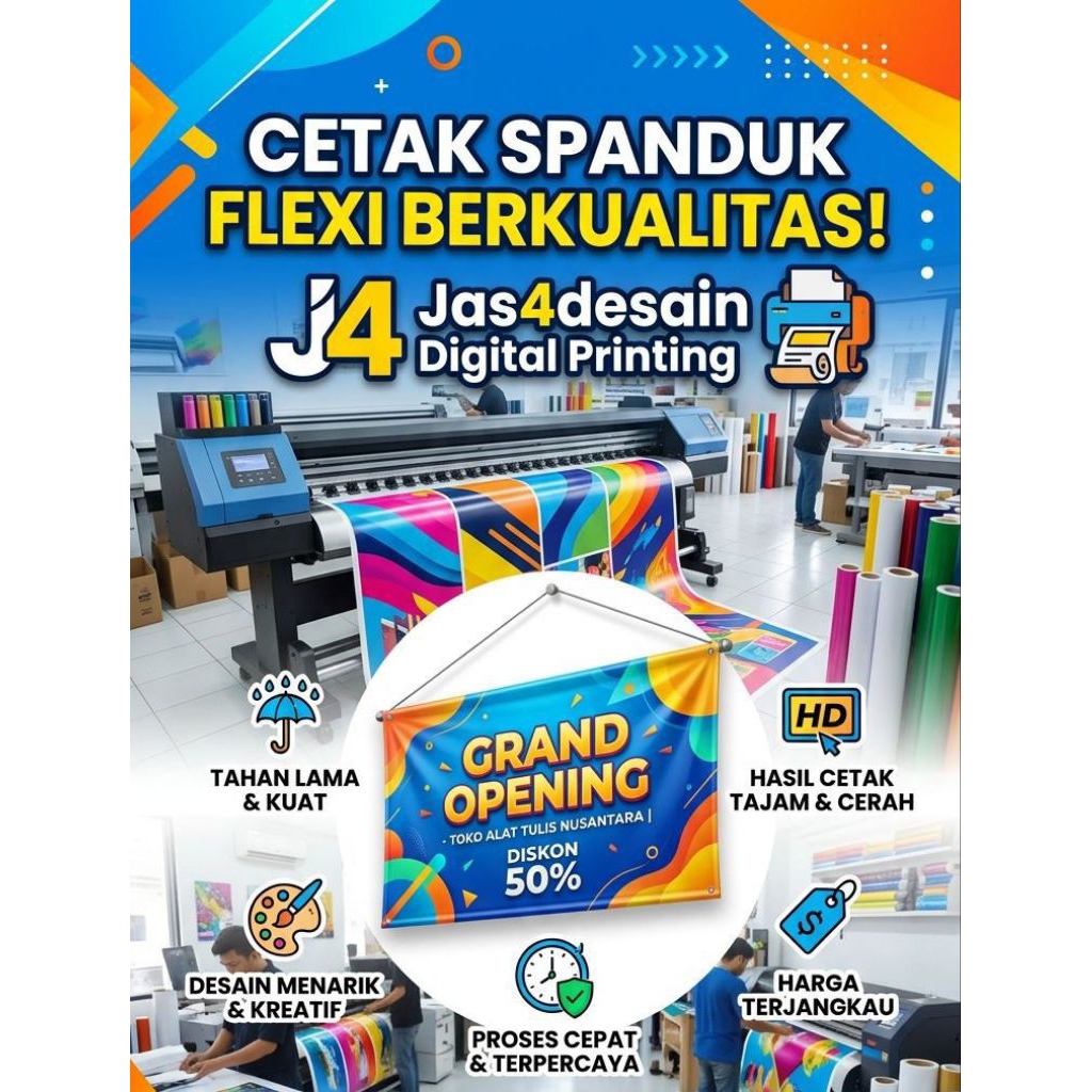 Cetak Spanduk Berkualitas Bahan Flexi
