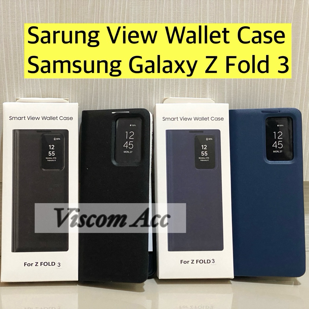 case Z Fold 3 || Smart View Wallet Case Samsung Galaxy Z Fold 3 / Flip cover Samsung Z Fold 3 / Leat