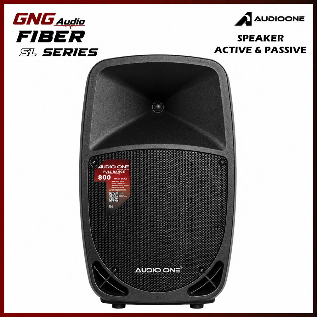 AUDIO ONE Speaker 15 Inch Aktif Pasif  SL 115 USB Bluetooth Box Fiber Rms 800 Watt Original I GNG