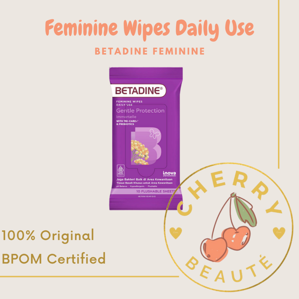 BETADINE FEMININE WIPES Tissue Basah Pembersih Kewanitaan