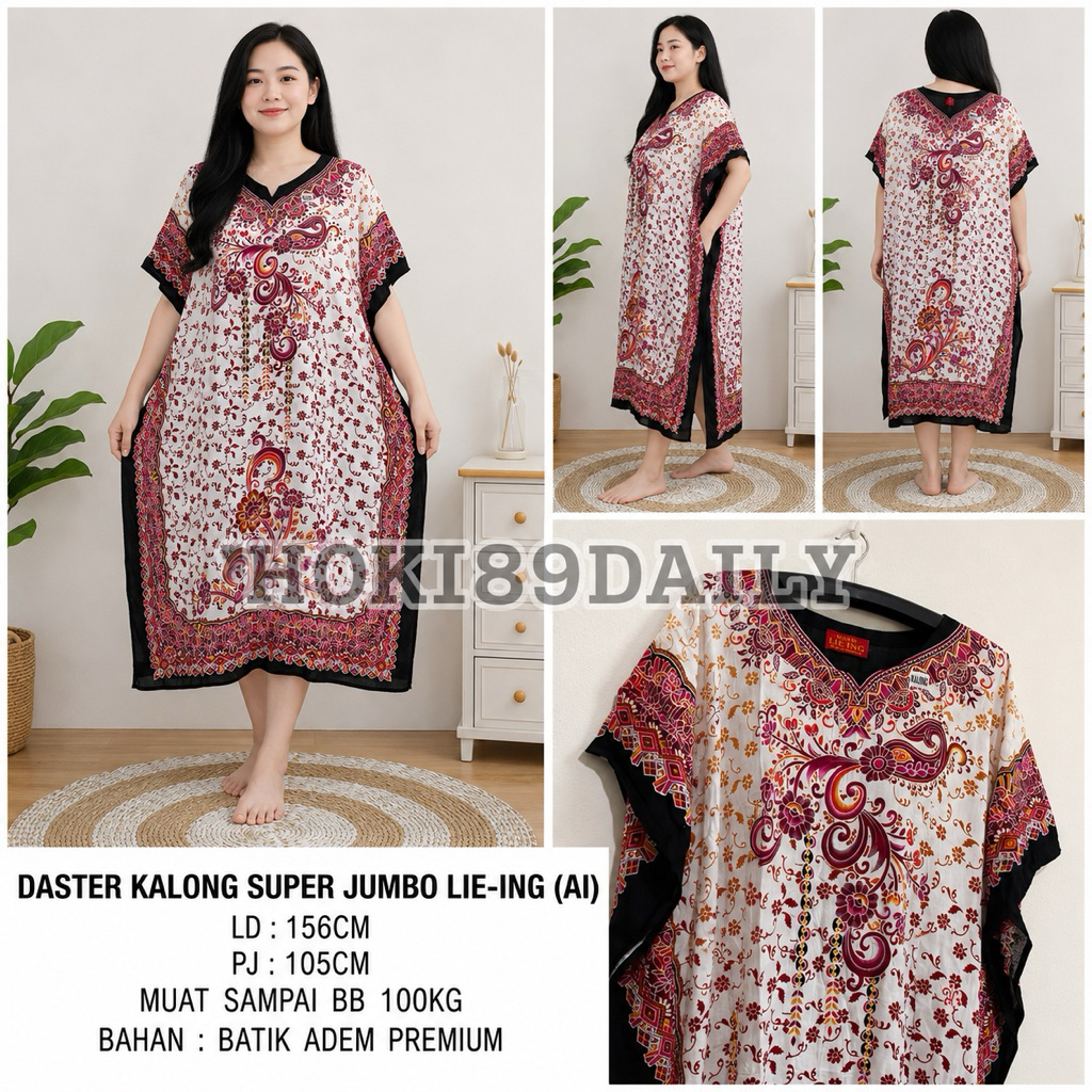 HOKI 89 TERBARU DASTER BATIK KALONG SUPER JUMBO LIE ING LD 156CM PJ 105CM  MUAT SAMPAI BB 100KG / DA