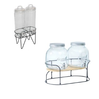 INFORMA Appetite Dispenser Minuman Kaca Dengan Stand Bevarage MACY WALTON