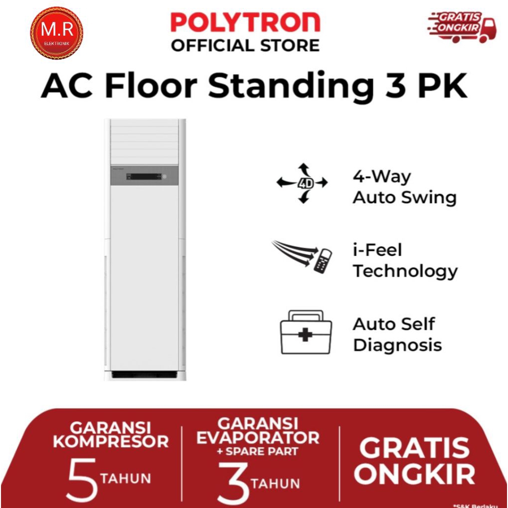 AC POLYTRON FLOOR STANDING 3 PK PSF-3132 NEUVA ICE