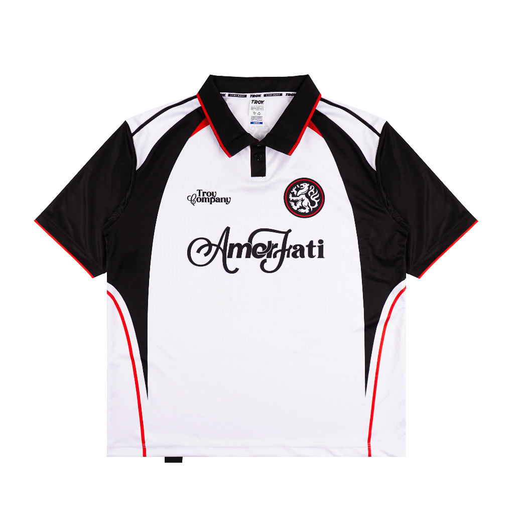 Troy Company Jersey Putih Aksen Hitam Merah - Amor Fati 12 Jersey White Accent Black Red JSM 3618