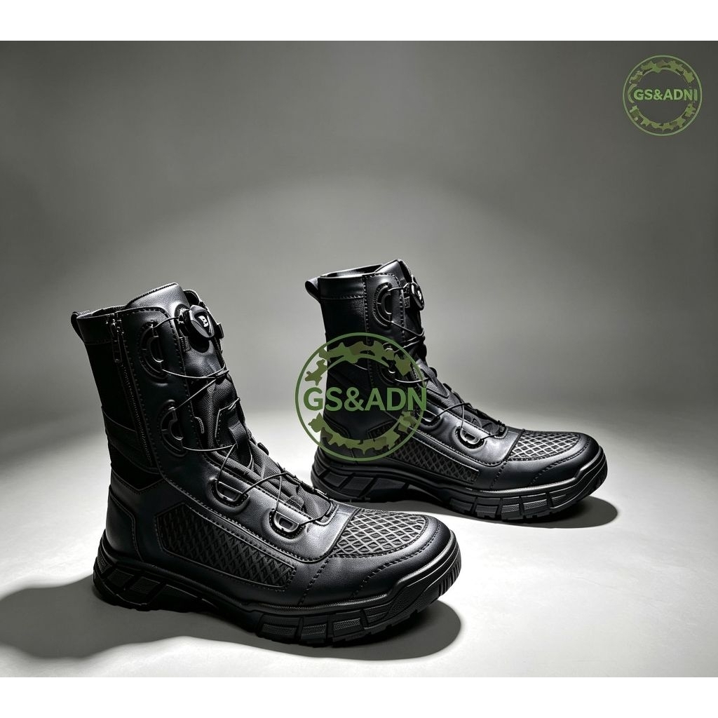 Sepatu PDL Tali Putar Model Sarang Tawon Tali Putar Sepatu PDL Libra Tawon Kulit