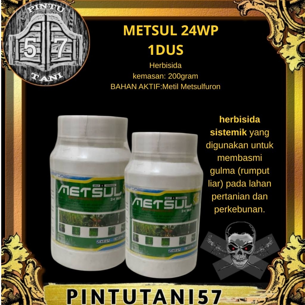 1 DUS Herbisida Metsul 24WP 200gr - Efektif untuk Gulma Berdaun Lebar