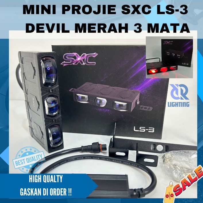 MINI LASER LAMPU TEMBAK BILED SLIM 3 MATA LASER 3 WARNA BLUELENS MINI LASER 3 MATA CAHAYA MODEL BILE