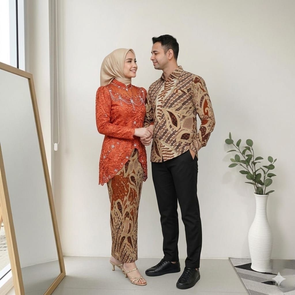 Setelan Couple Kebaya Pesta Sadli / Couple Modern / Couple Seragam