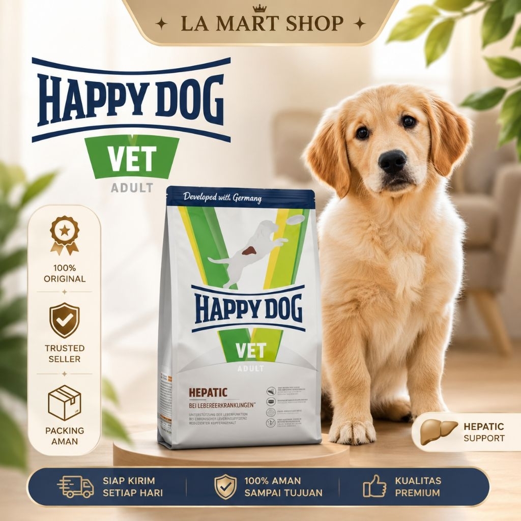Happy Dog Vet Hepatic 1kg / Happy Dog Dry Dog Food Liver Care / Hepatic Dog Food