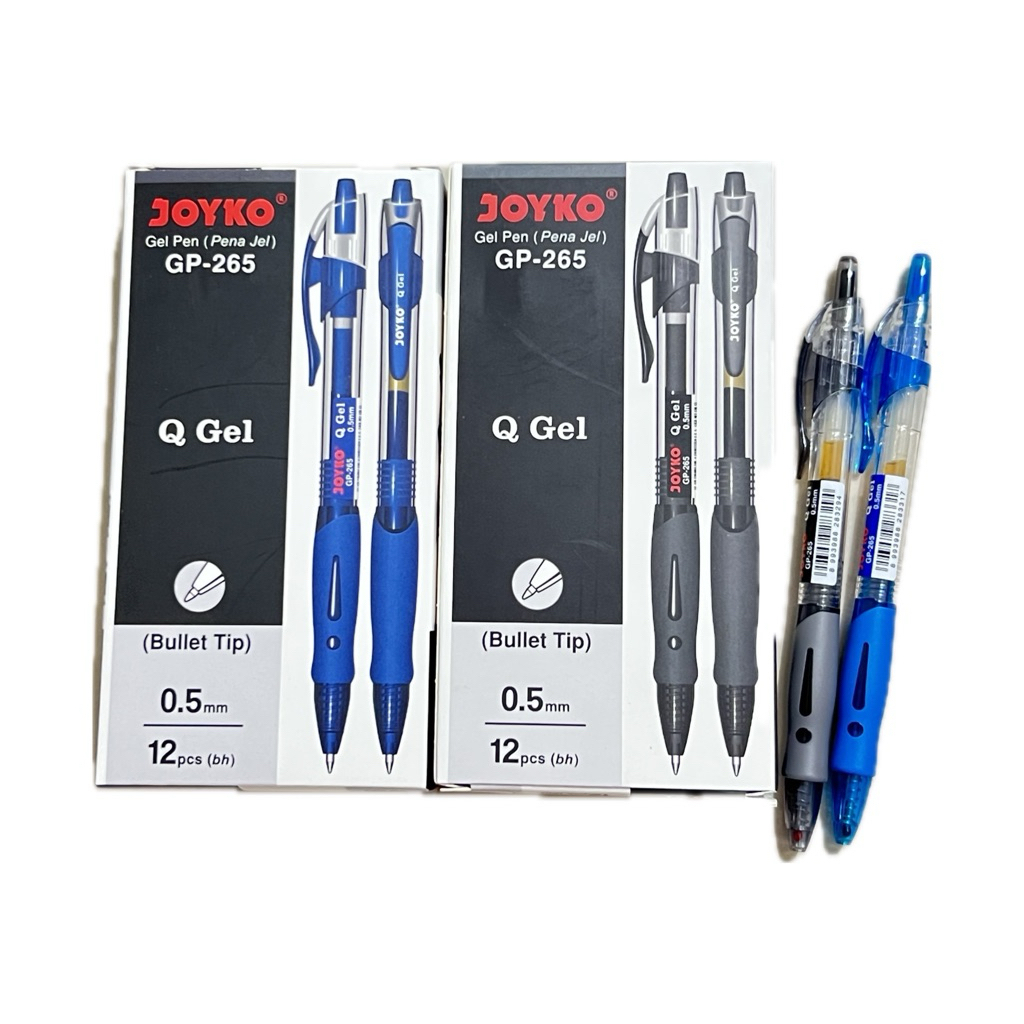 ( 1 Box ) Pulpen JOYKO GP 265 Q Gel Isi 12 Pcs Pen Cair