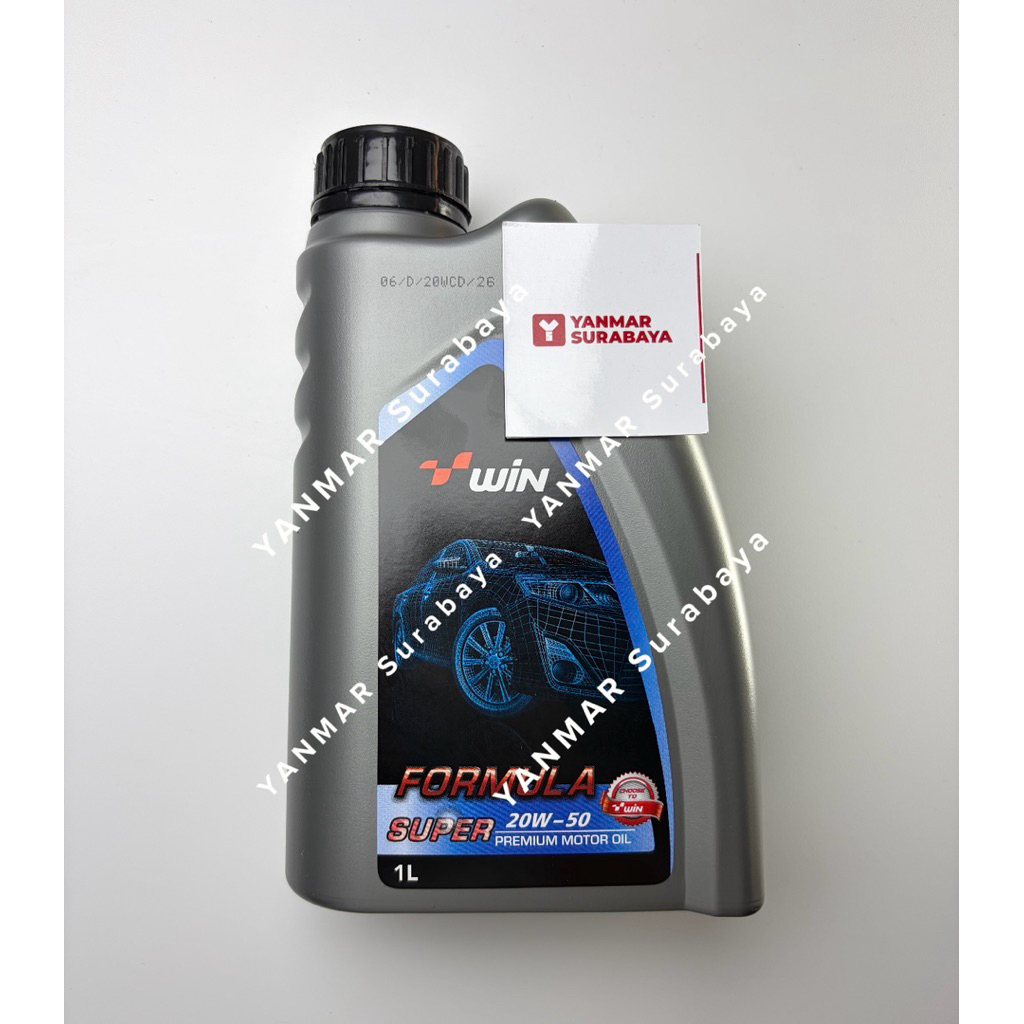 Oli WIN Formula Super 1 Liter 4Tak Bensin SAE 20W-50 Original (Oli Mobil,Motor & Mesin Bensin Serbag