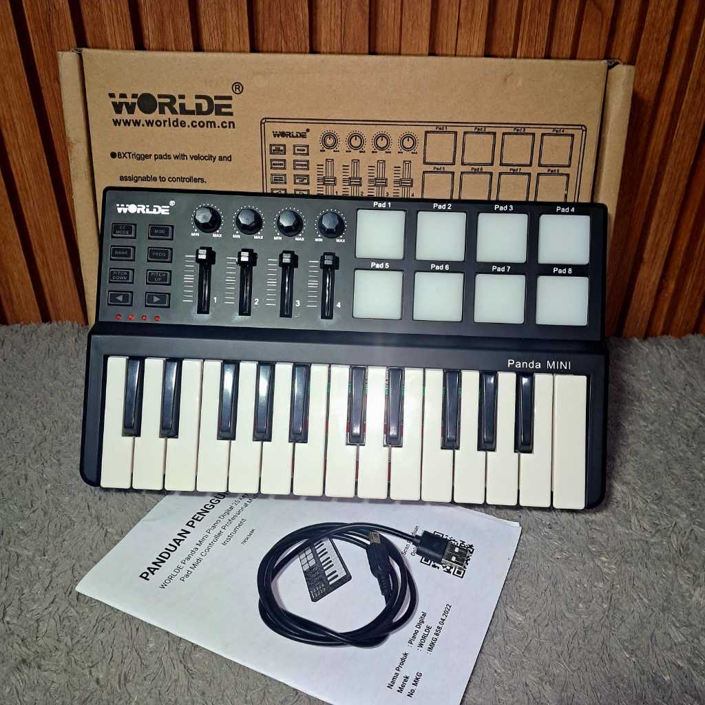 (JUAL MURAH) Worlde Panda Mini 25 key USB Midi Controller Keyboard - Second