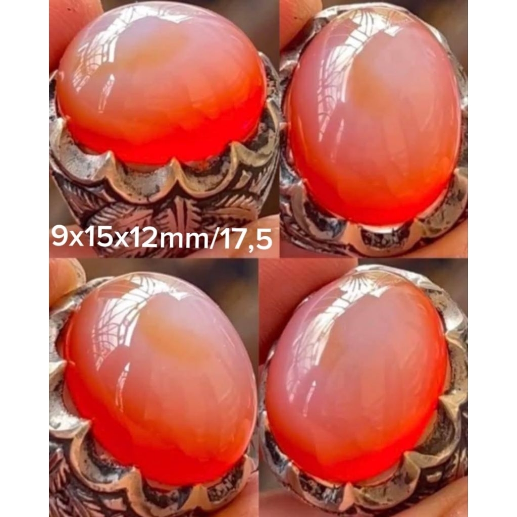 NATURLA AKIK NUCKLEUS OBI MERAH KRISTAL