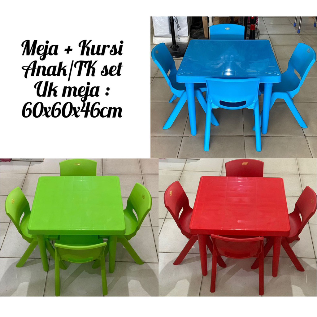 Meja+Kursi Anak Merk Taiwan Meja+Kursi Set Anak Tk