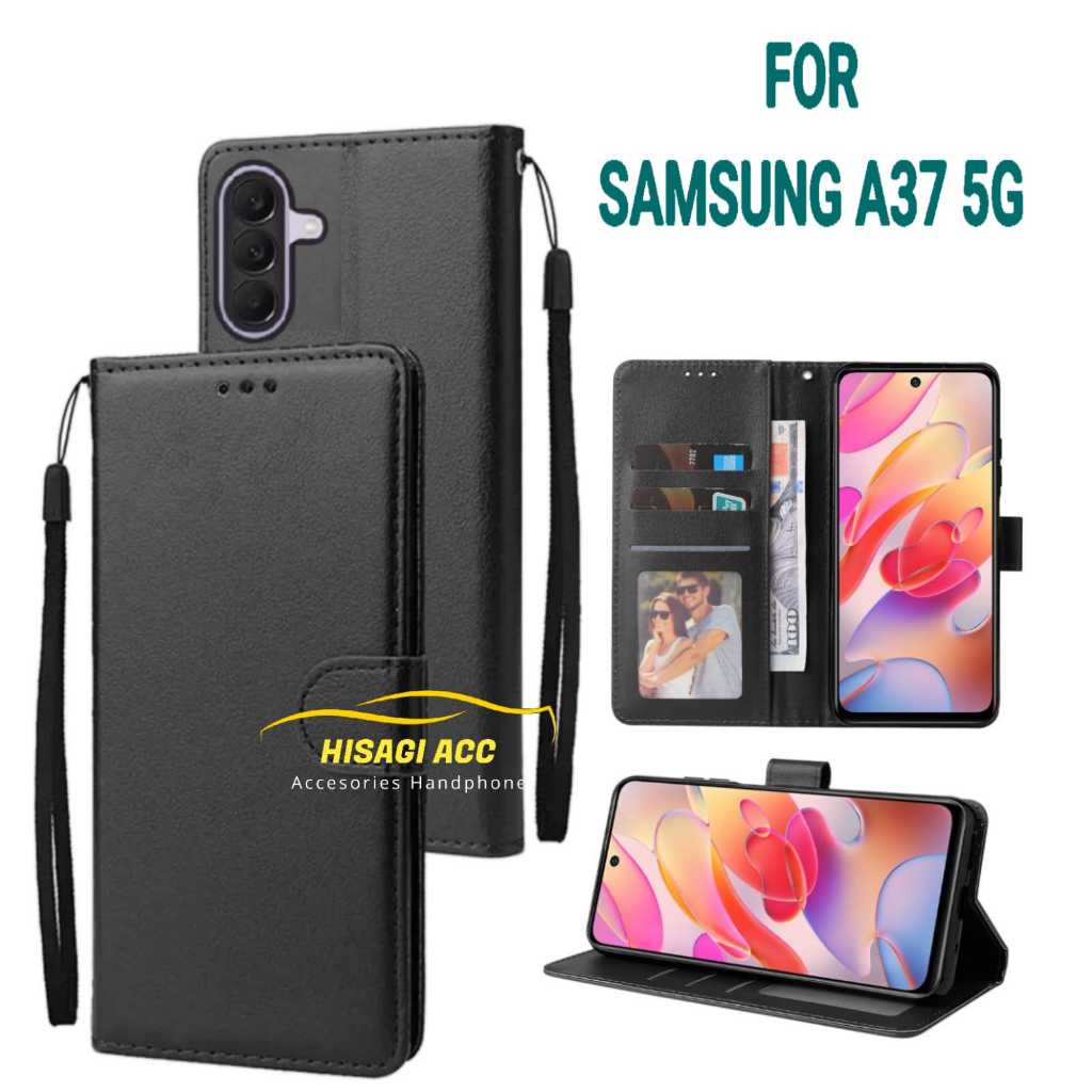 Casing Hp Cover hp Untuk SAMSUNG GALAXY A37 Leather Flip Case Dompet