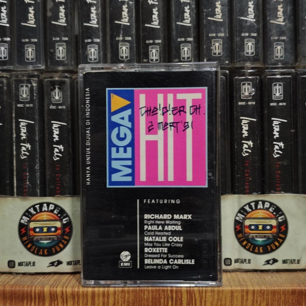 Kaset - Mega Hit - Kompilasi Barat - Richard Marx, Paula Abdul, Natalie Cole, Roxette, dan Belinda C