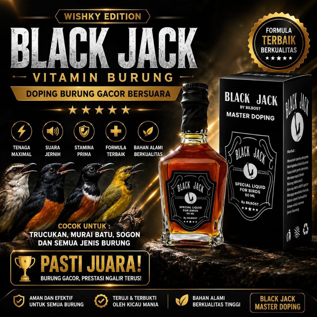 Vitamin Burung BLACK JACK Doping Burung Gacor Bersuara Doping Burung Trucukan, Burung Murai, Burung 