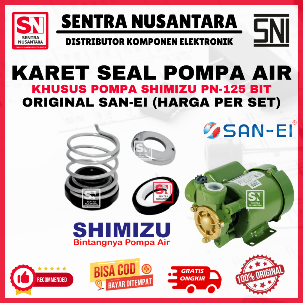 MECHANICAL SEAL SHIMIZU PN125BIT PN 125 BIT San-Ei - Seal | KARET SEAL POMPA AIR SHIMIZU PN125BIT PN