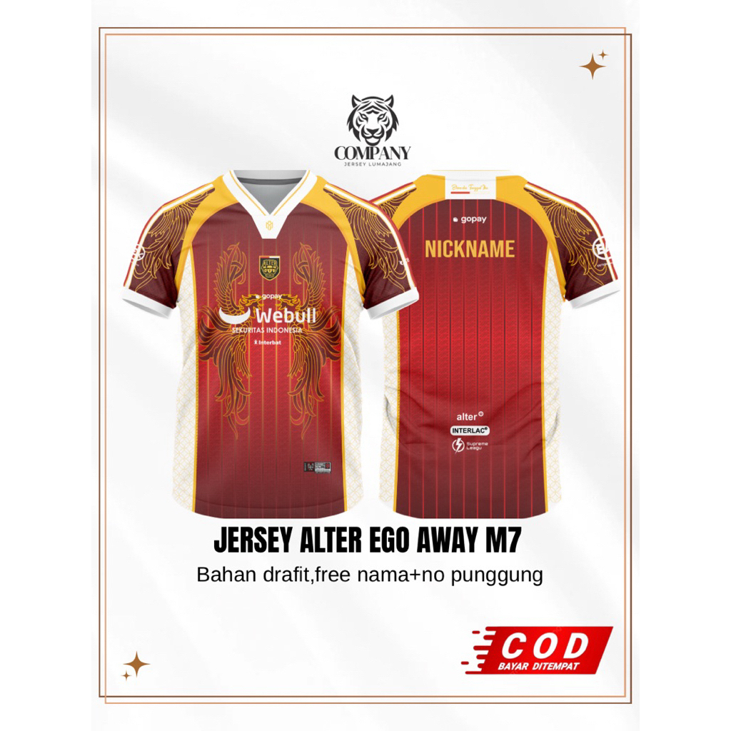 JERSEY AWAY ALTER EGO SPESIAL M7 2026 FREE NICKNAME & NO PUNGGUNG