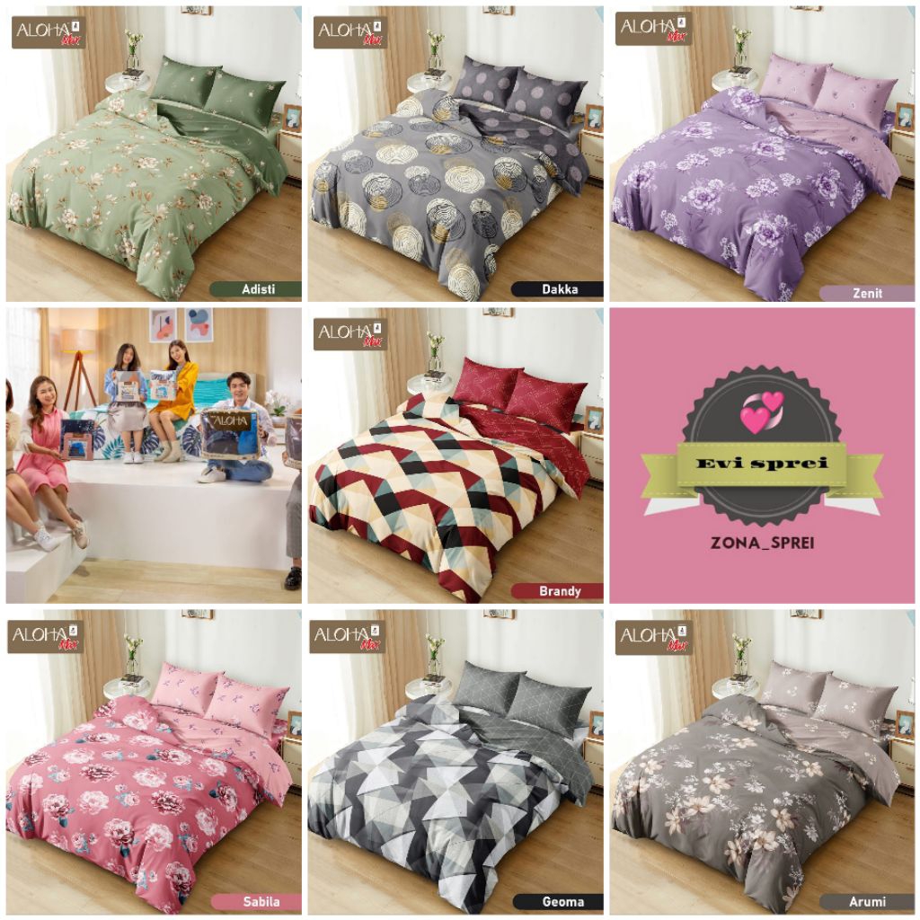 Bedcover set aloha 180x200 T25 bed cover flat aloha original