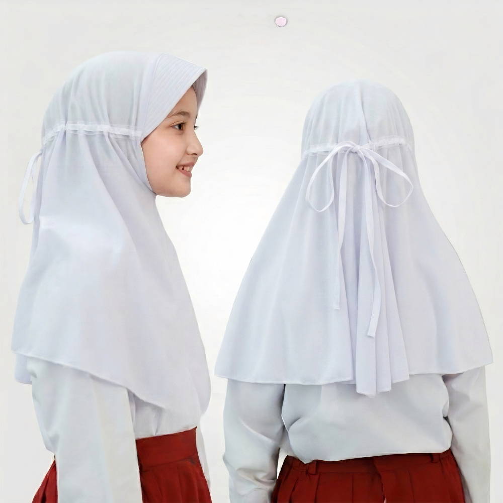 hijab SERUT PUTIH ANAK SEKOLAH SD SMP PEREMPUAN