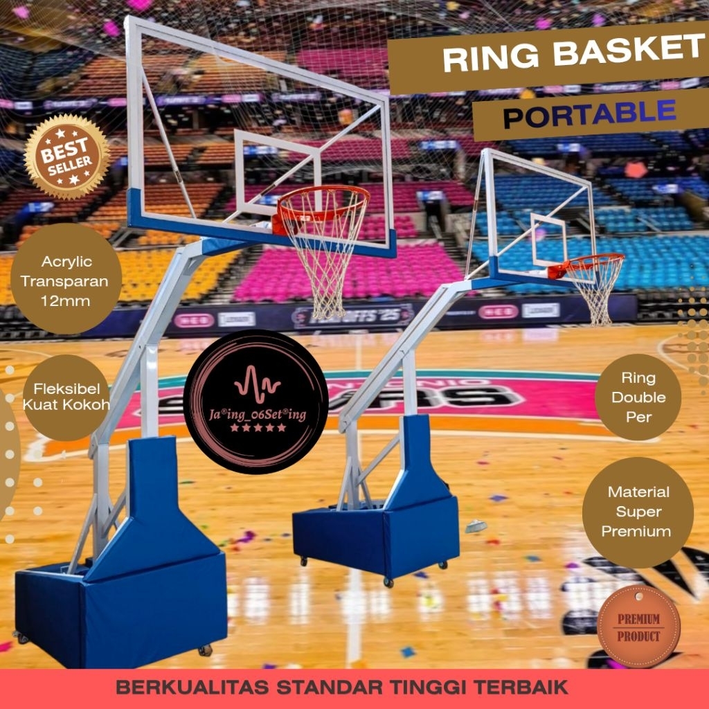 Ring basket portable | Ring basketball dewasa | Ring basket besi portable