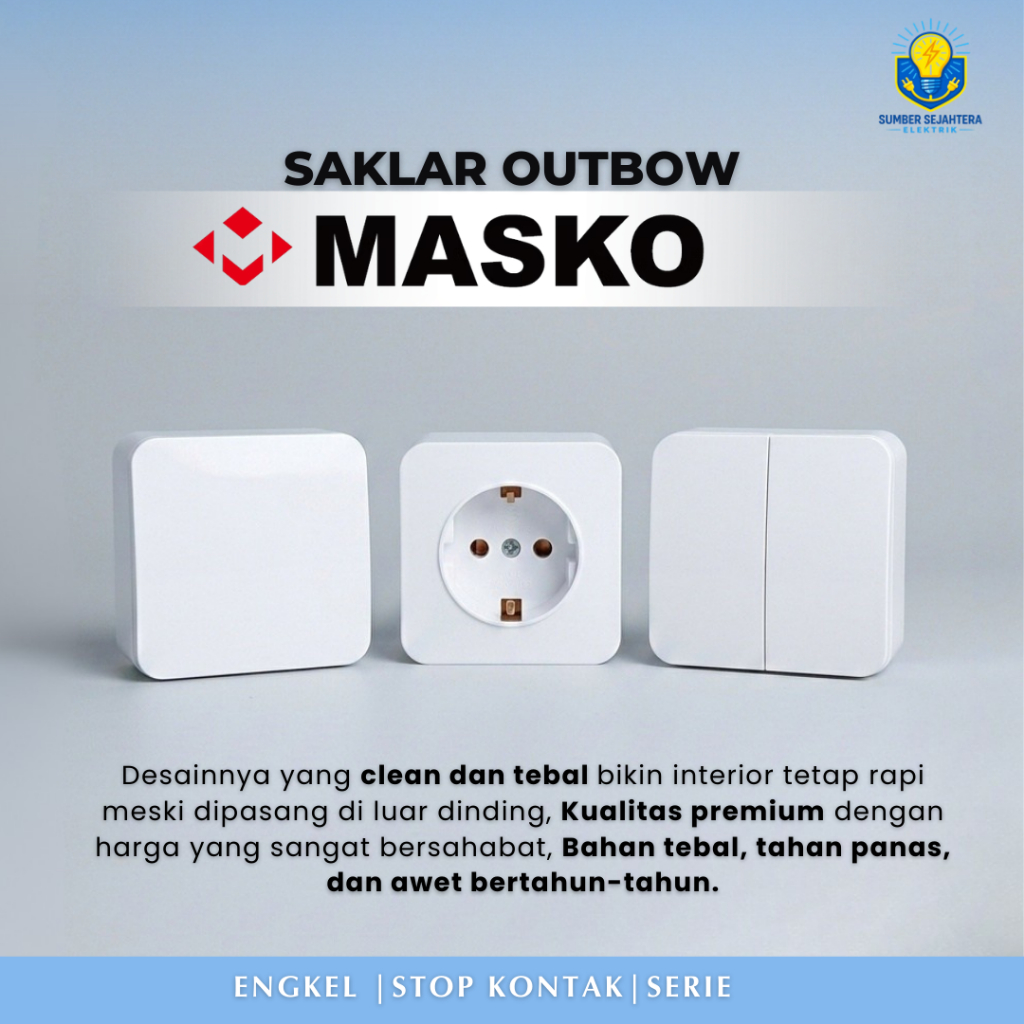 OUTBOW DUS MASKO / BOX SAKLAR STOP KONTAK LUAR TEMBOK - KUALITAS PREMIUM