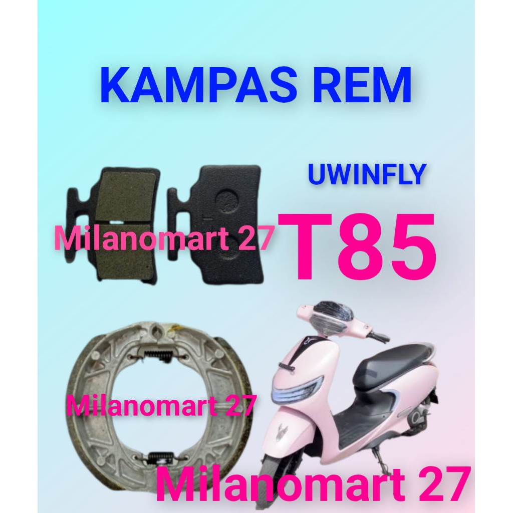 kampas rem motor listrik uwinfly T85 kampas rem sepeda listrik uwinfly t85